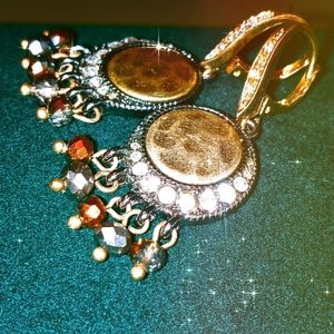 Gold and silver plated with Frilled beads.  luxury women earring.